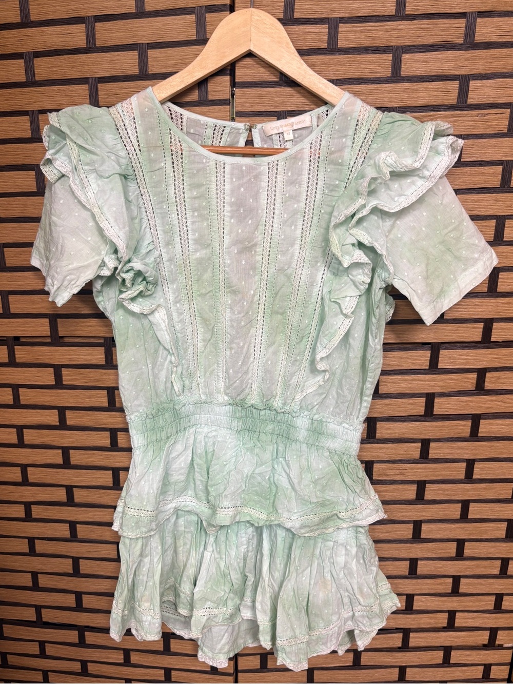Loveshackfancy Natasha jade mist dress size XS